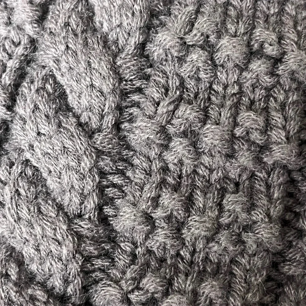 Adrienne Landau Gray Cable Knit Beanie Hat Unisex Winter Gorpcore One Size